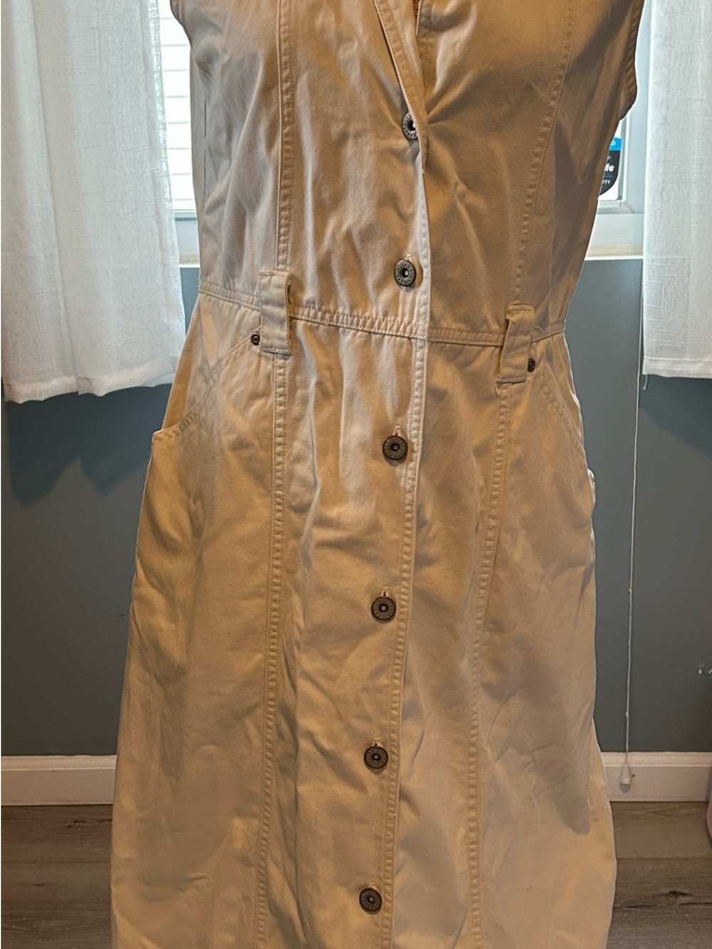 Bill Blass Vintage Button front Khackie Dress